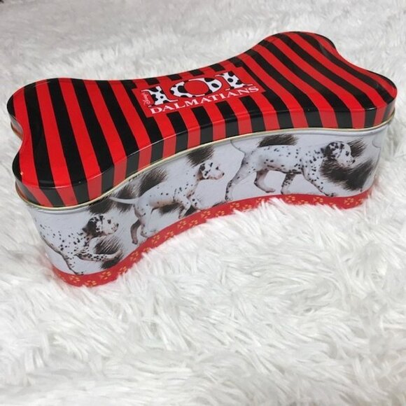 NWOT Disney's 101 Dalmatians Bone Shaped Tin - Picture 1 of 10